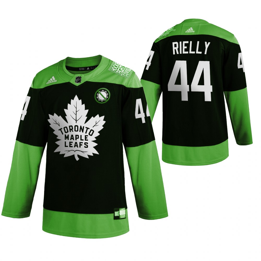 Cheap Toronto Maple Leafs 44 Morgan Rielly Men Adidas Green Hockey Fight nCoV Limited NHL Jersey